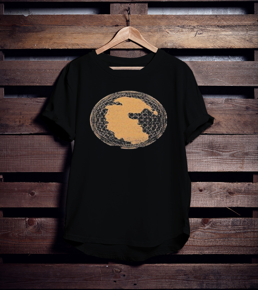 Pangaea Compass Map Retro Grid Earth T-Shirt