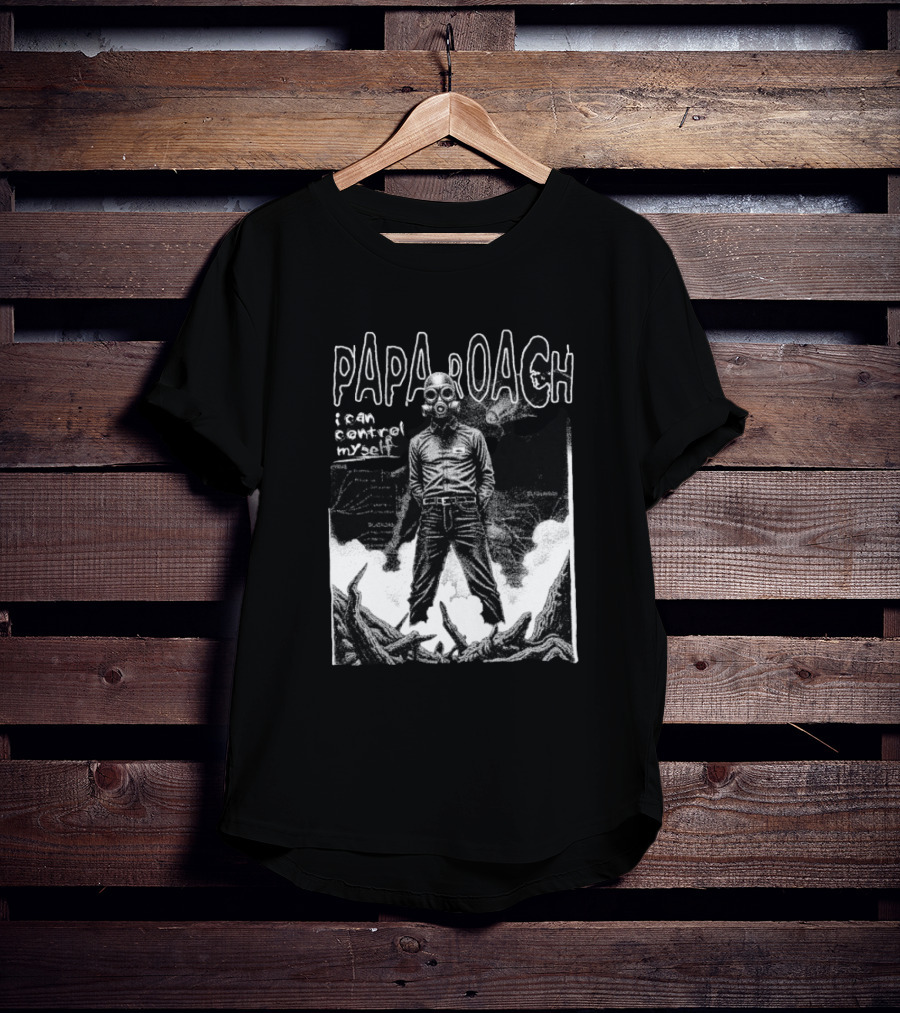 Papa Roach I Can’t Control Myself Gas Mask Art T-Shirt