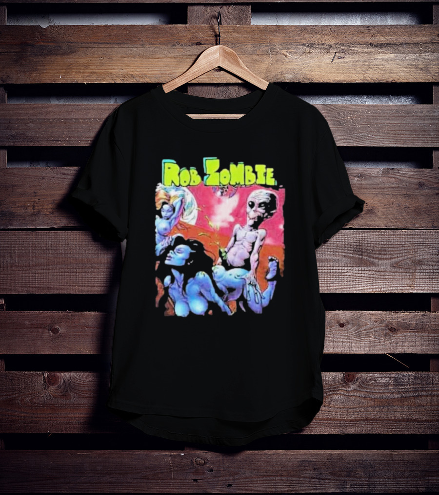 Rob Zombie Colorful Extraterrestrial Humor Scene T-Shirt