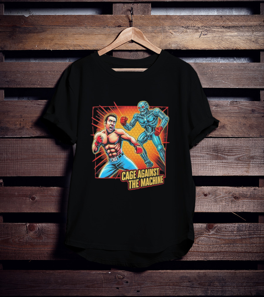 Cage Against The Machine Robot Showdown Boxing Battle T-Shirt