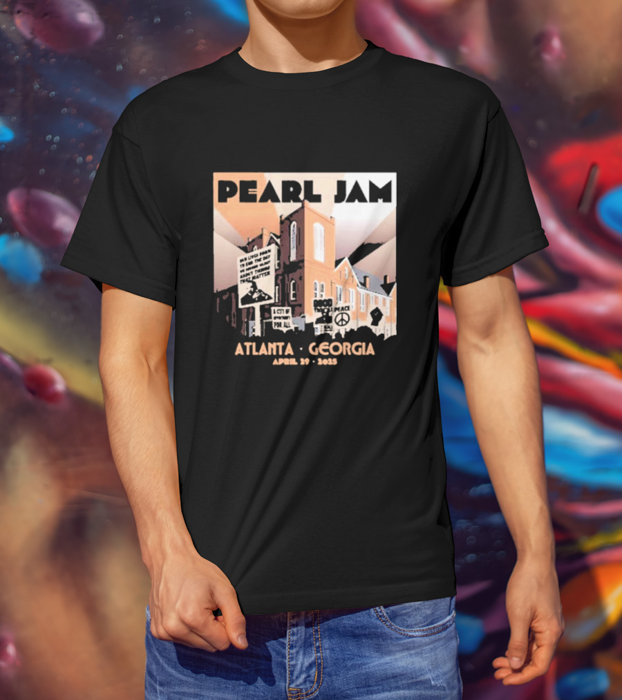 Pearl Jam Atlanta Georgia April 29 2025 Event Dark Matter US Tour T-Shirt
