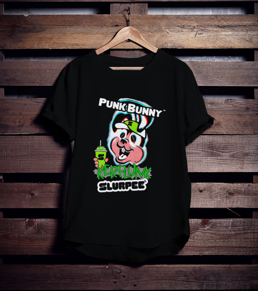 Punk Bunny Kerplunk Slurpee бейсболка заяц напій T-Shirt