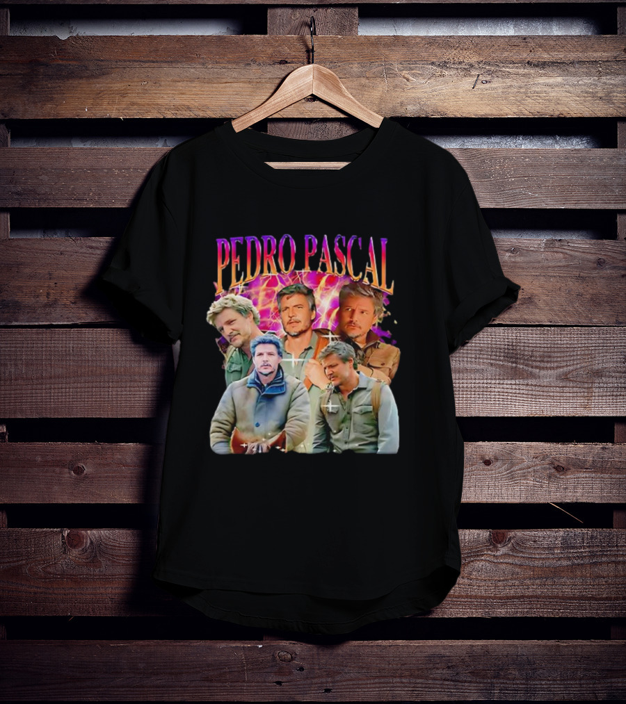 Pedro Pascal Joel Miller Retro Collage T-Shirt