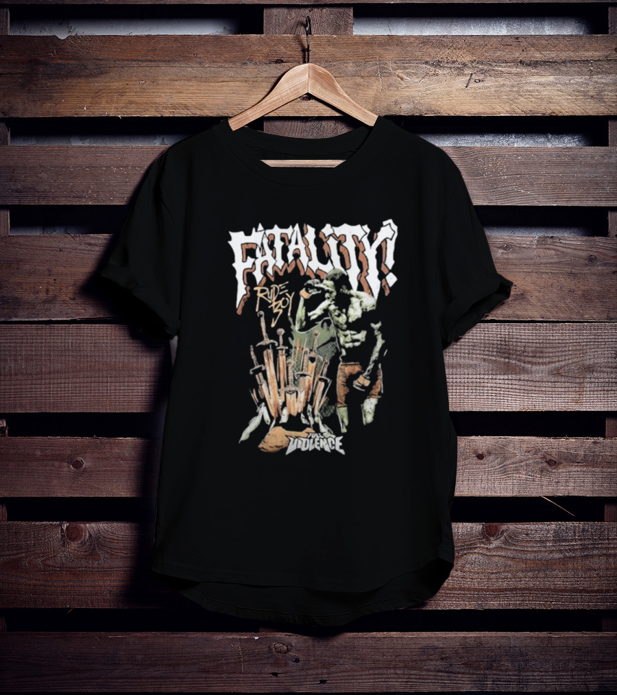 Randy Brown Rudeboy Fatality Full Violence Skeleton Warrior T-Shirt