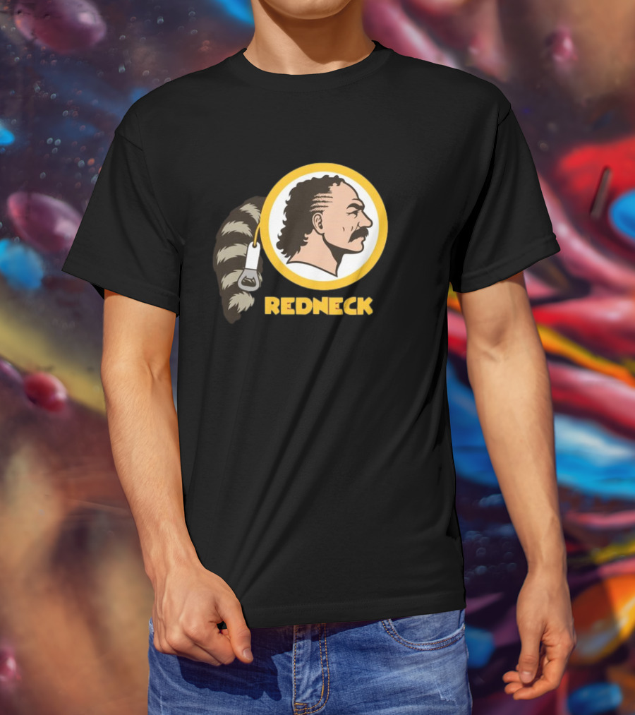Redneck Team Washington Redskins Raccoon Tail Logo T-Shirt