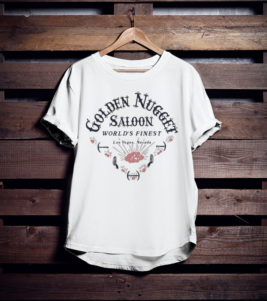 Golden Nugget Saloon World's Finest Las Vegas Vintage Rose T-Shirt
