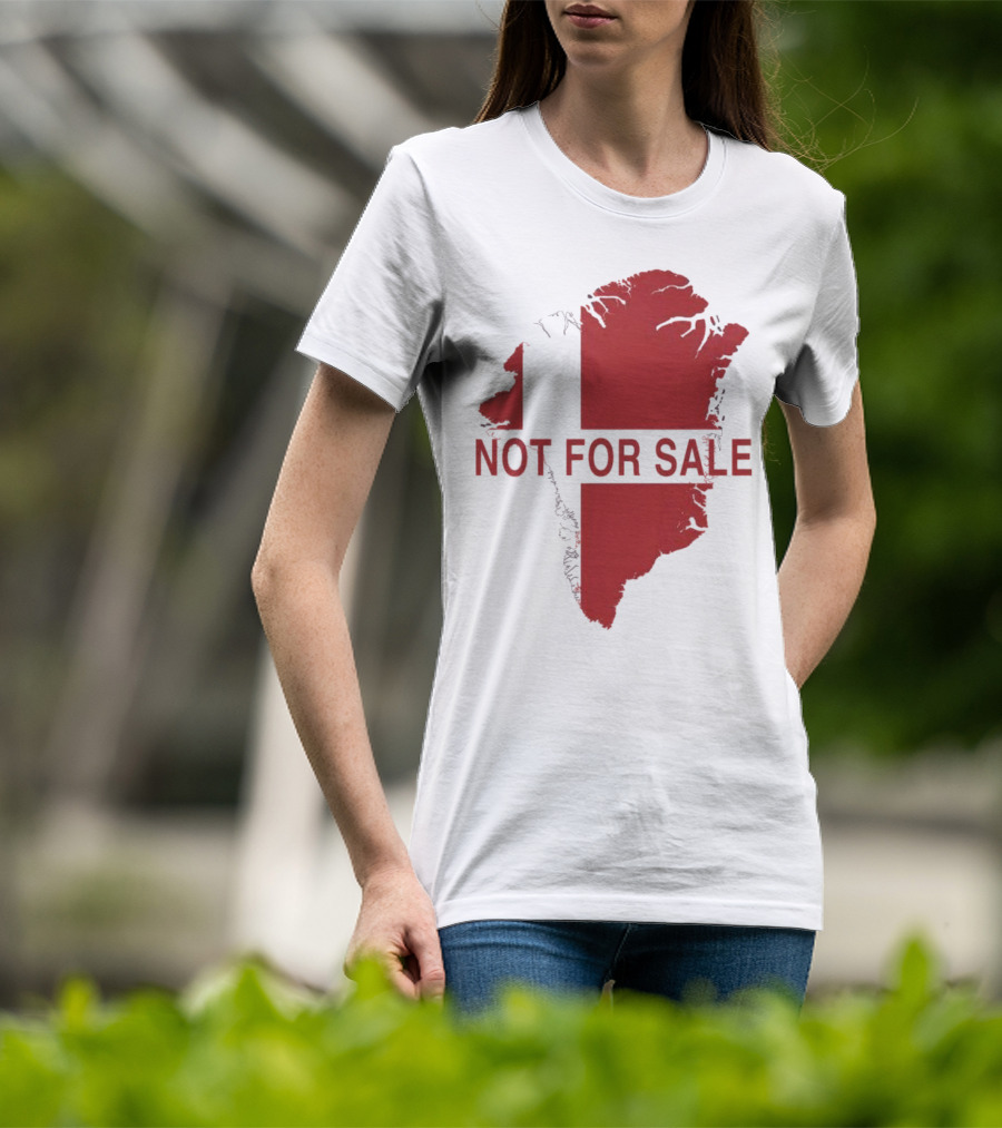 Greenland Not For Sale 2025 Red Map Protest T-Shirt