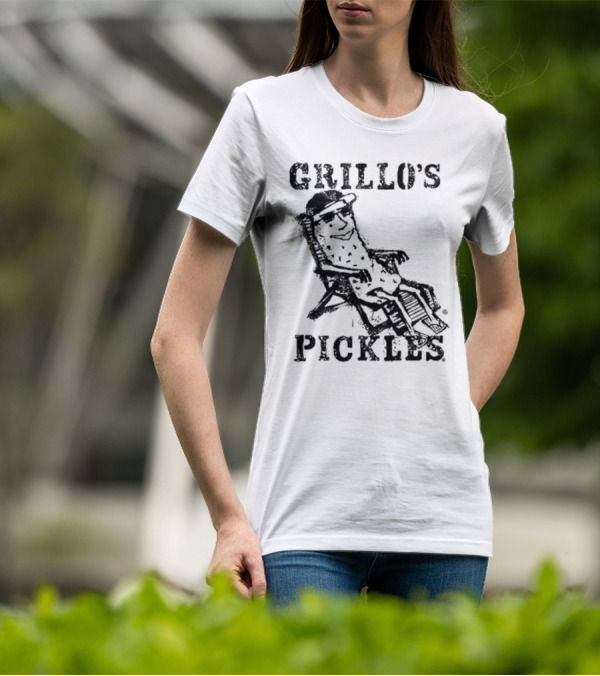 Grillo's Pickles Graffiti Pickle Image T-Shirt