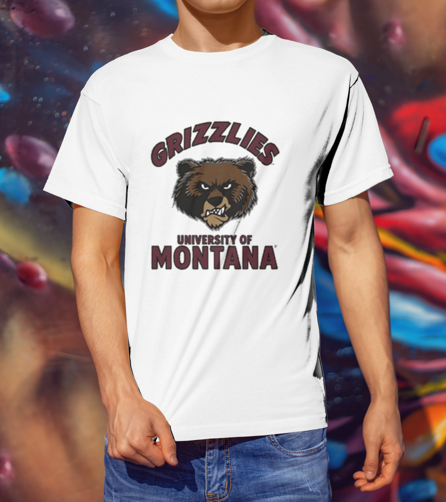 Grizzlies University Of Montana Bear Head T-Shirt