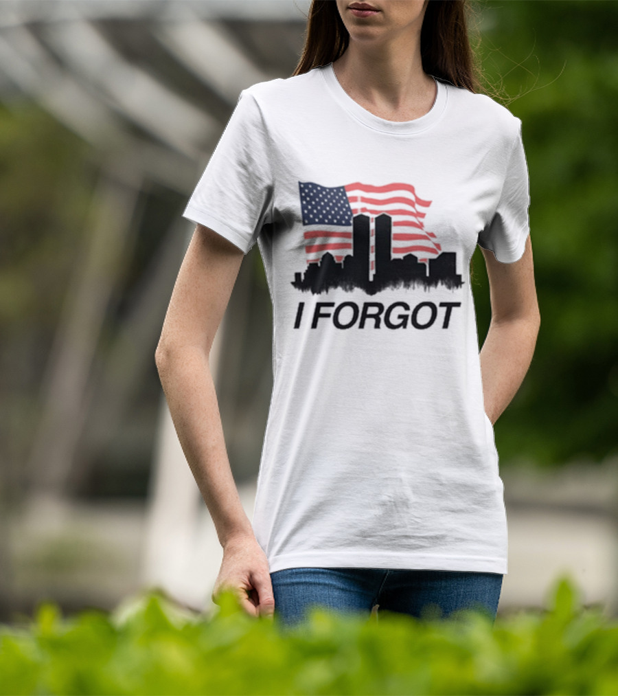 Flag I Forgot Red White Blue Building Shadows T-Shirt