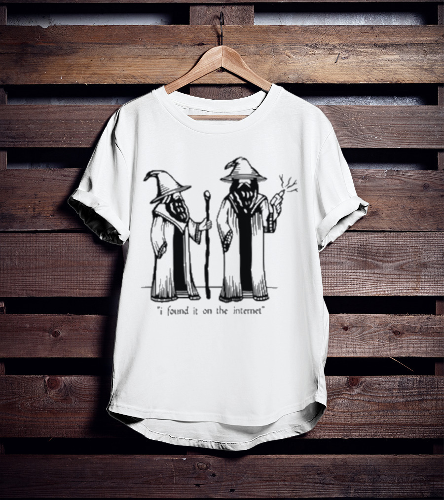 I Found It On The Internet Wizard Robe Hat Wand T-Shirt