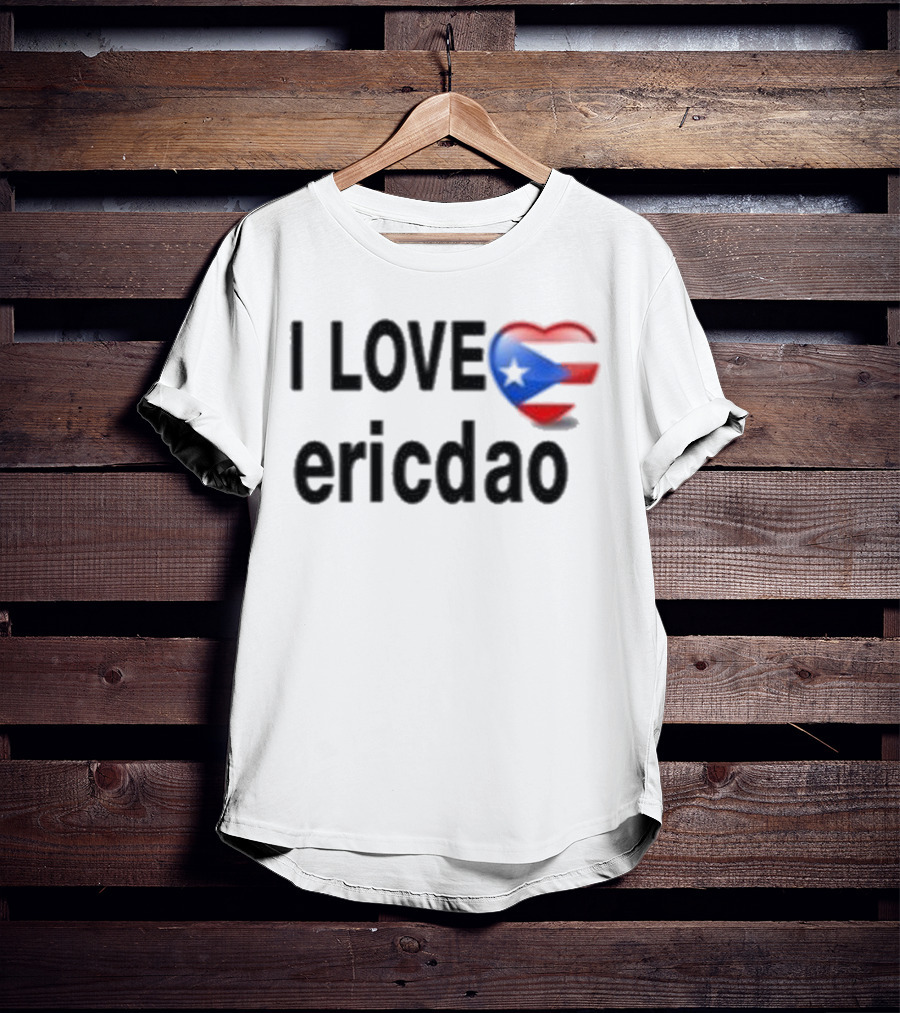 I Love Ericdao Cuban Flag Heart T-Shirt