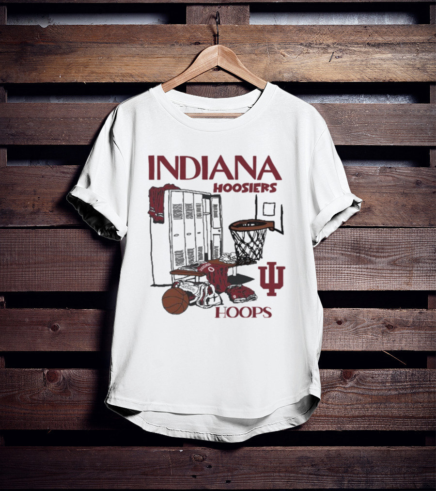 Indiana Hoosiers Basketball Locker Room Hoops NYC T-Shirt