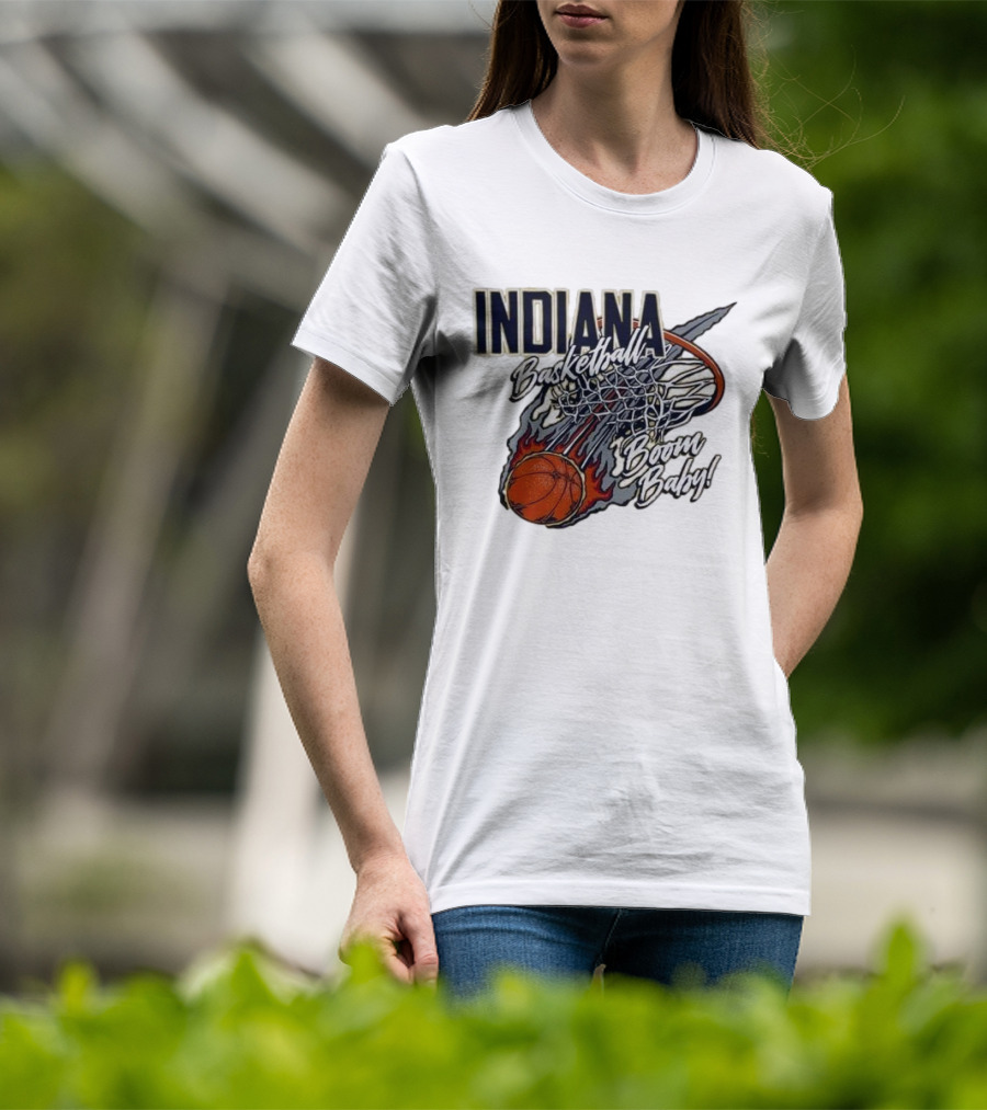 Indiana Pacers Basketball Boom Baby Fireball Slam Dunk T-Shirt