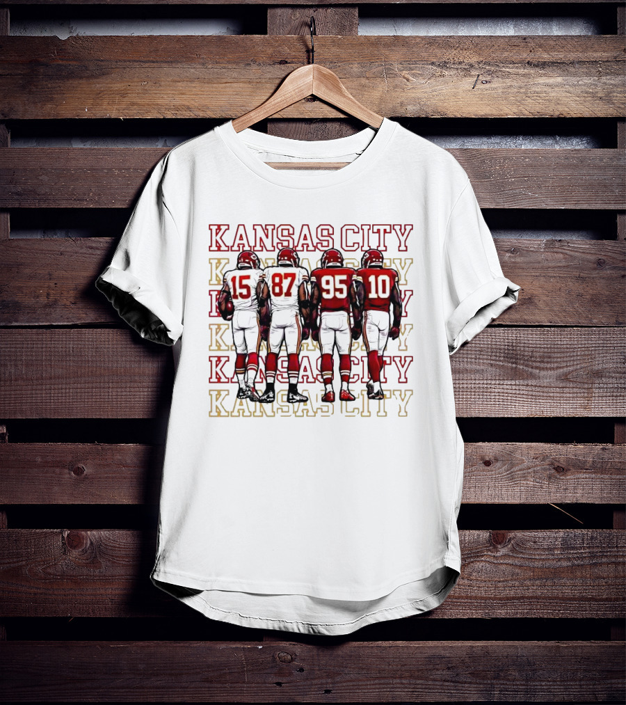 Kansas City Mahomes Kelce Chris Jones Isiah Pacheco 15 87 95 10 T-Shirt