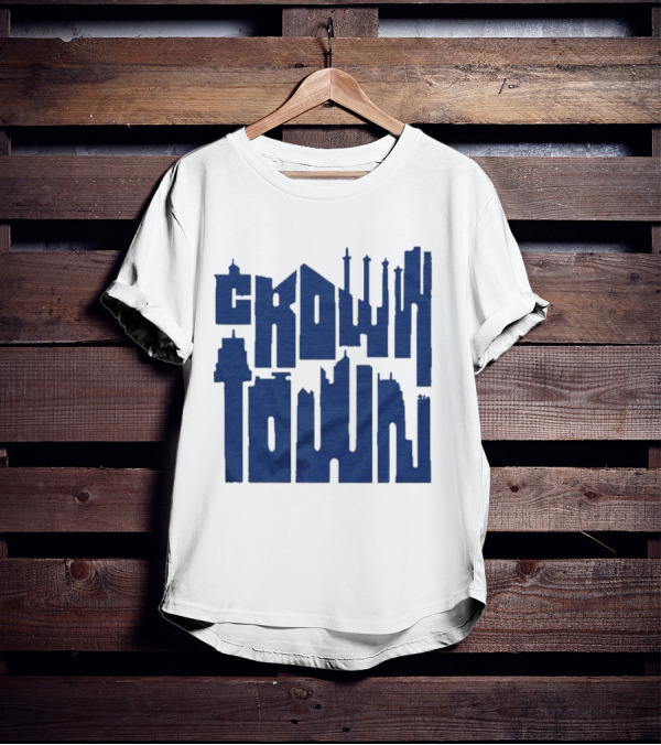 Kansas City Royals Crown Town Skyline Text Art T-Shirt