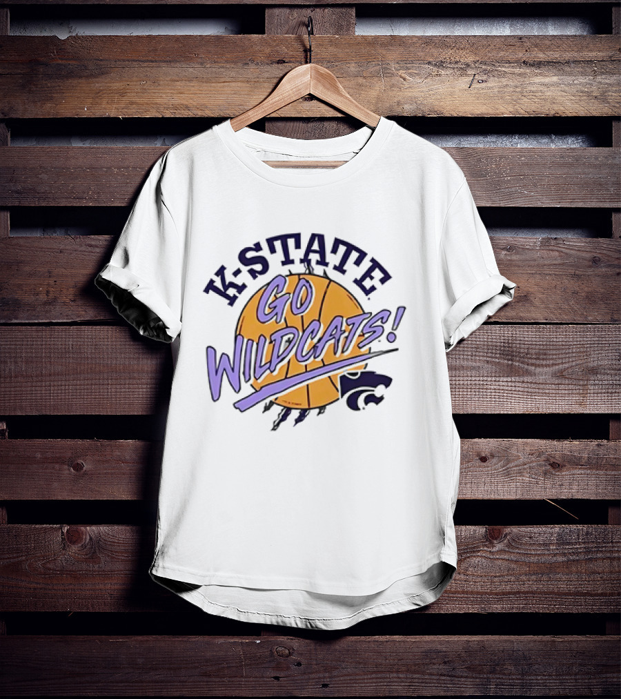 K-State Go Wildcats Basketball Fan Gear T-Shirt