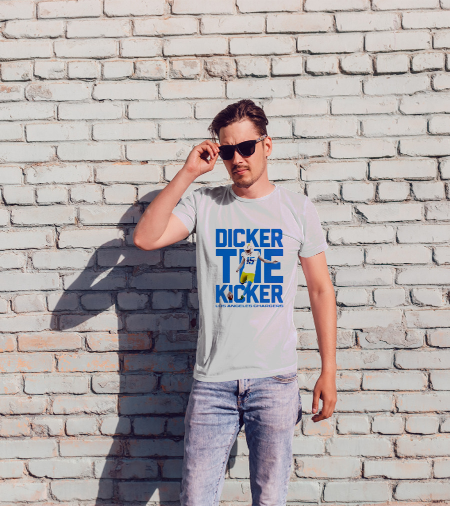 Dicker The Kicker Los Angeles Chargers Football T-Shirt