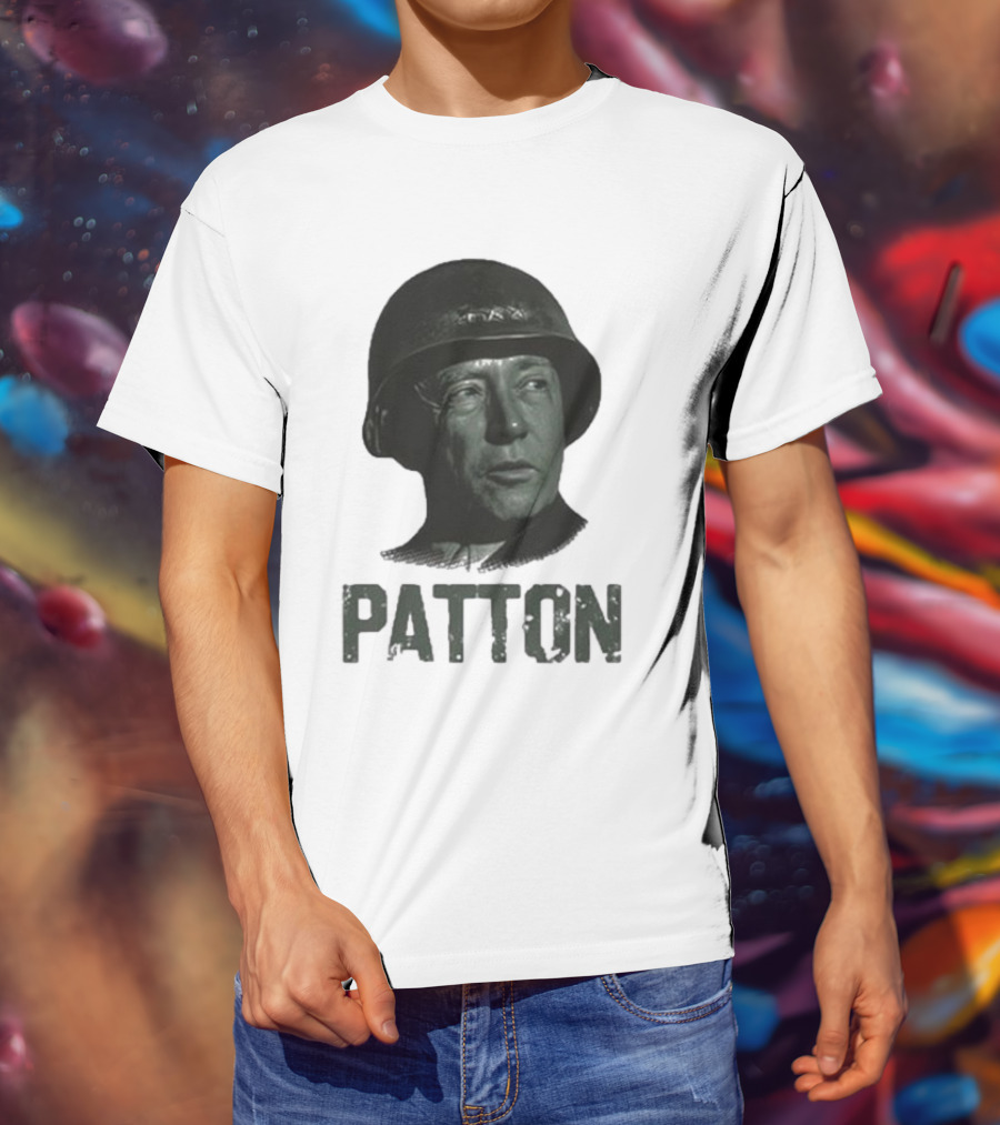 Jake Shields General Patton Helmet Portrait T-Shirt