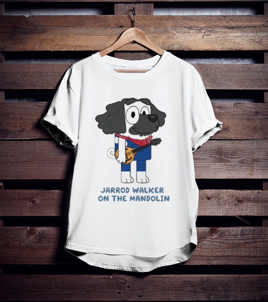 Jarrod Walker On The Mandolin Cartoon Dog Bandana Style T-Shirt