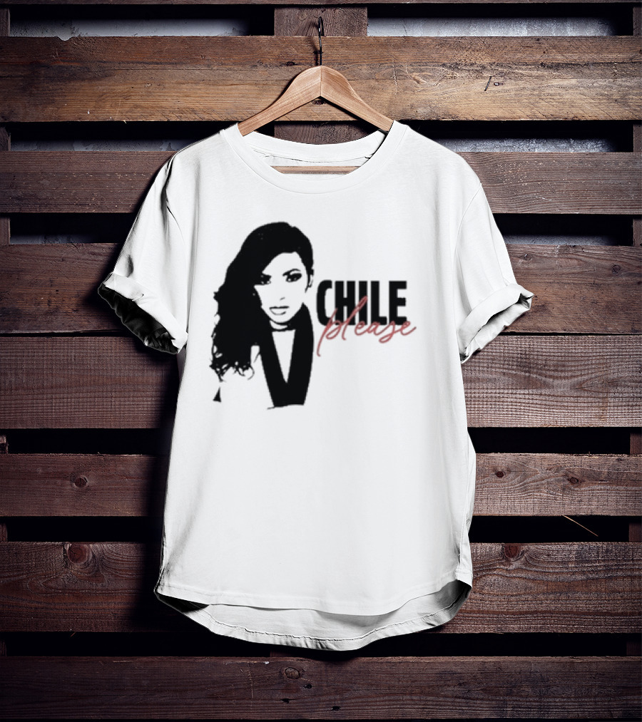 Jasmine Crockett Chile Please Silhouette Textured Portrait T-Shirt