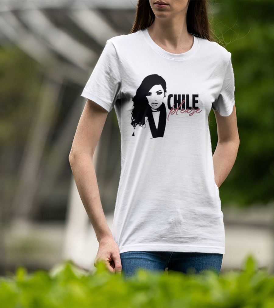 Jasmine Crockett Chile Please Silhouette Textured Portrait T-Shirt