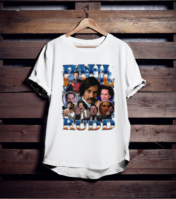Paul Rudd 90’s Bootleg Ant-Man Anchor Improv Comedy Collage T-Shirt