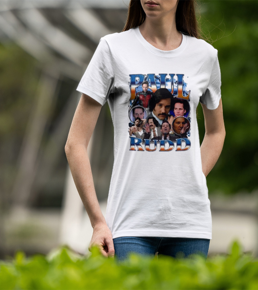 Paul Rudd 90’s Bootleg Ant-Man Anchor Improv Comedy Collage T-Shirt