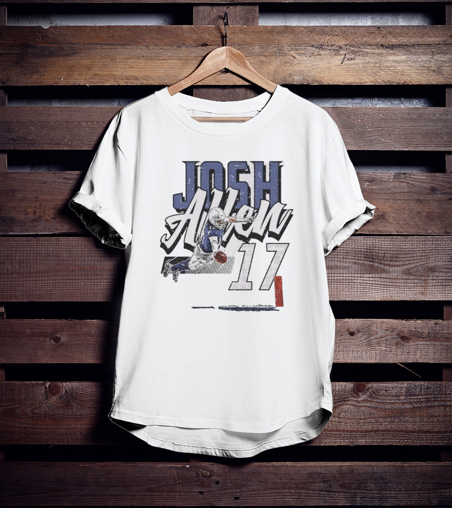Josh Allen 17 Buffalo Bills Quarterback Dive T-Shirt