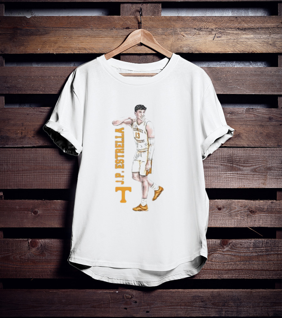 J.P. Estrella Tennessee Volunteers 13 Basketball Player T-Shirt