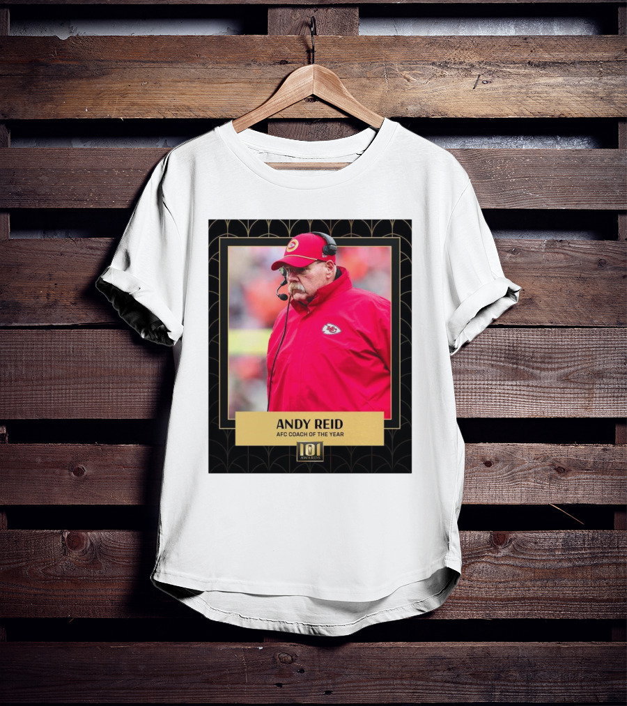 Kansas City Chiefs Andy Reid AFC Coach Of The Year 101 Awards T-Shirt