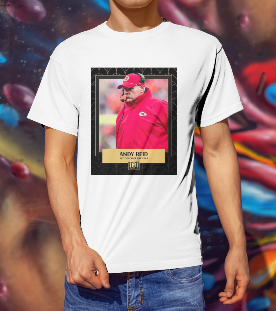 Kansas City Chiefs Andy Reid AFC Coach Of The Year 101 Awards T-Shirt