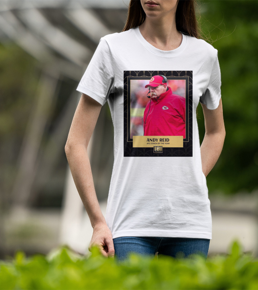 Kansas City Chiefs Andy Reid AFC Coach Of The Year 101 Awards T-Shirt