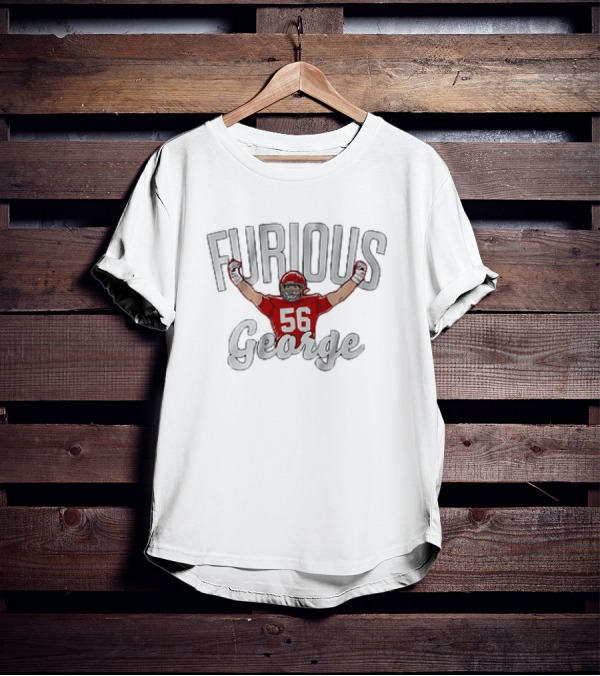 Furious George 56 Kansas City Chiefs George Karlaftis T-Shirt
