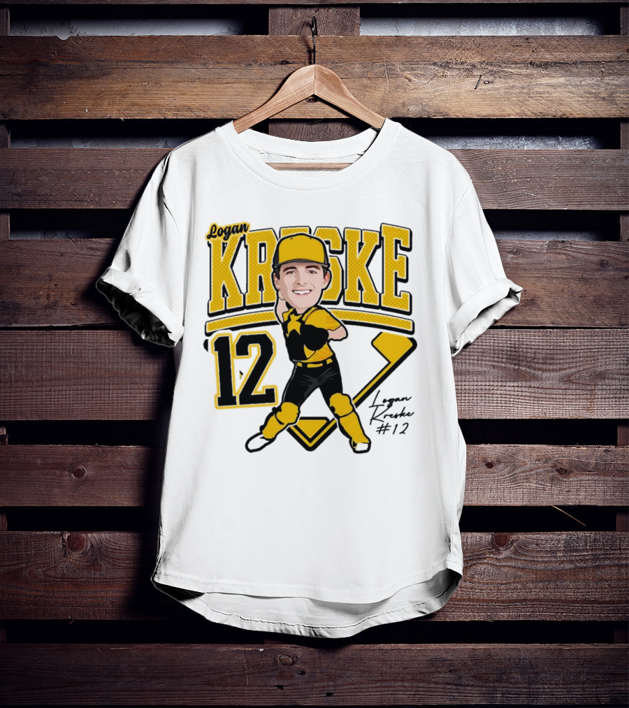 Logan Kreske Baseball 12 2025 Player Illustration T-Shirt