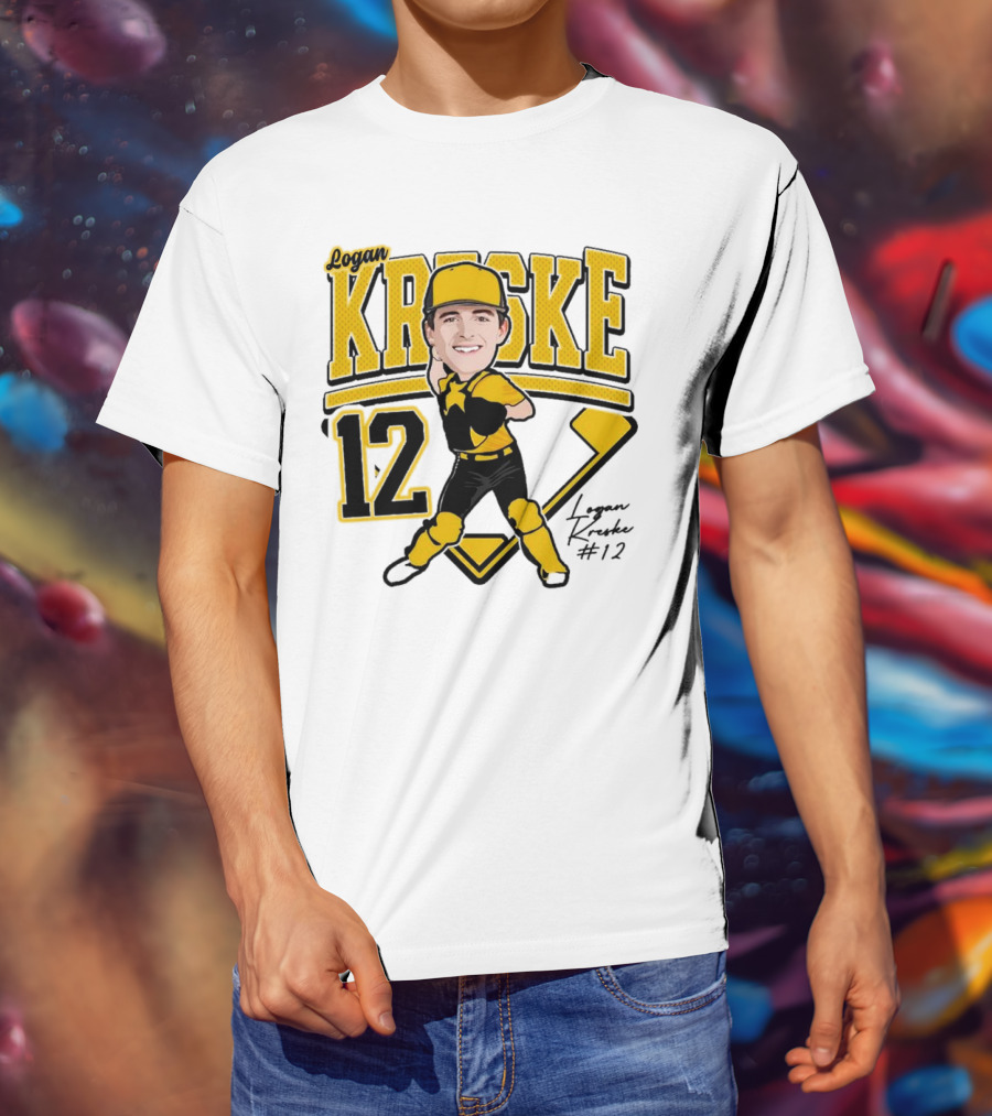 Logan Kreske Baseball 12 2025 Player Illustration T-Shirt