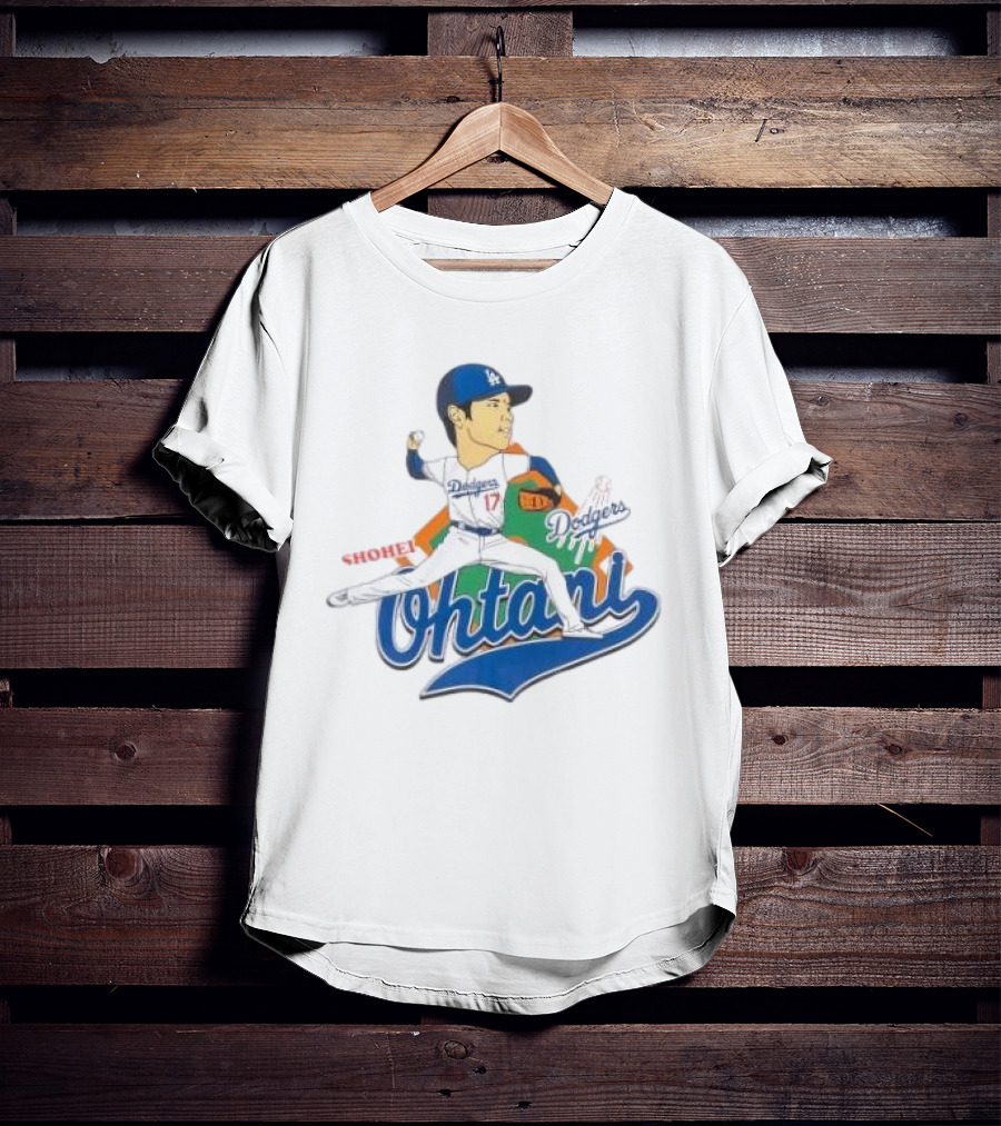 Los Angeles Dodgers Shohei Ohtani Cartoon Player Dodgers Ohtani T-Shirt