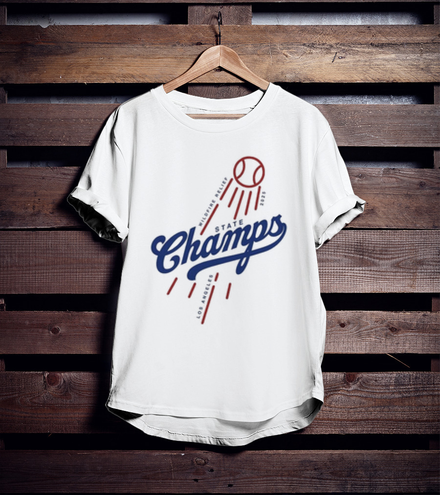 Los Angeles State Champs Wildfire Relief Dodgers 2025 T-Shirt