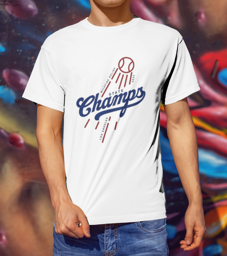 Los Angeles State Champs Wildfire Relief Dodgers 2025 T-Shirt