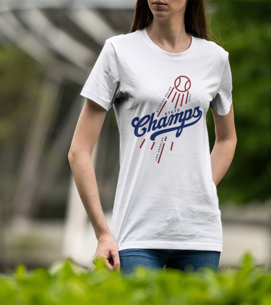 Los Angeles State Champs Wildfire Relief Dodgers 2025 T-Shirt