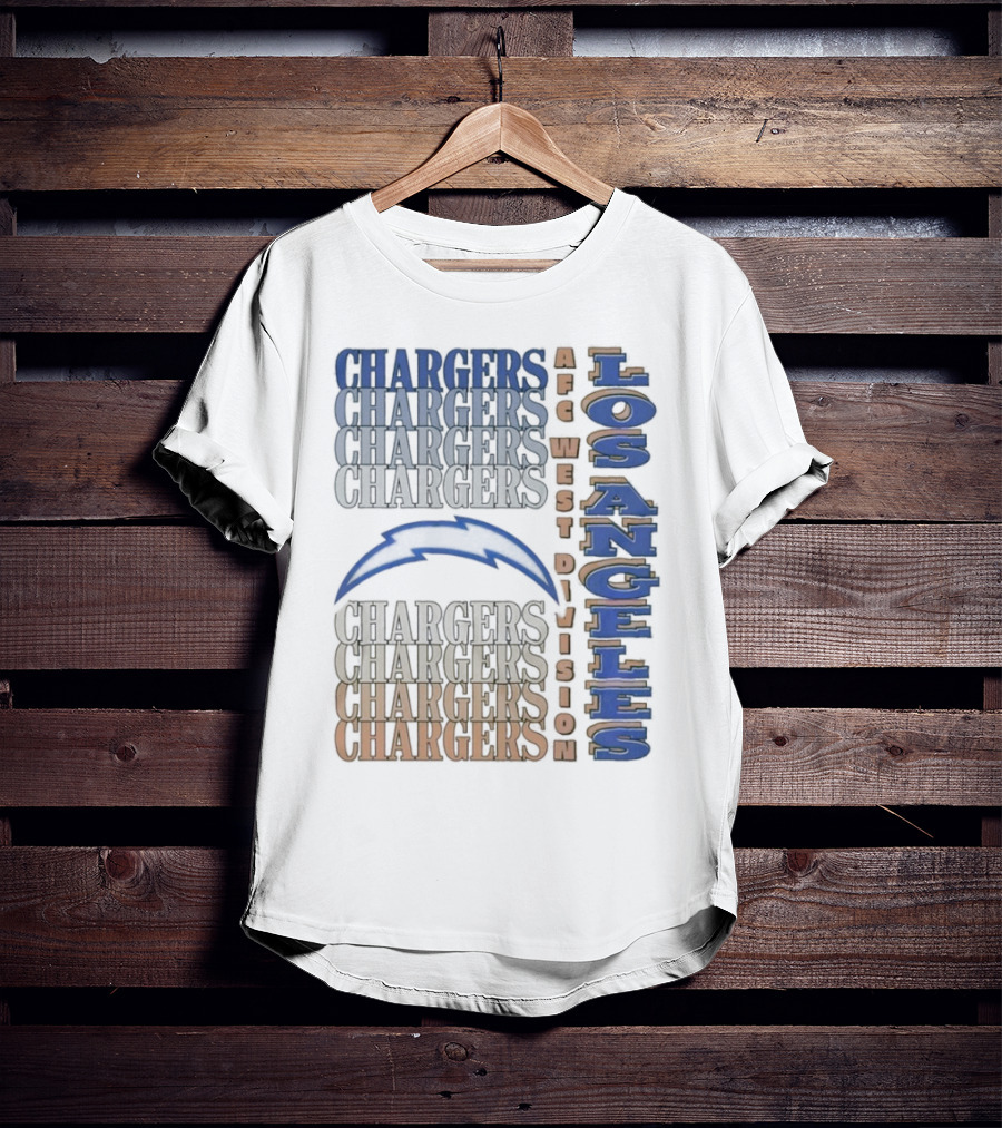 Los Angeles Chargers AFC West Division Chargers Bolt T-Shirt
