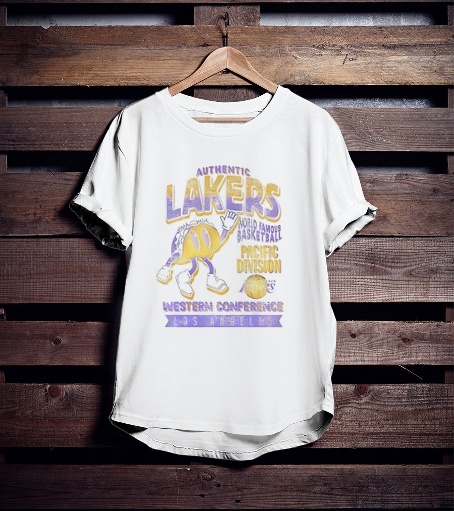 Authentic Lakers Western Conference Los Angeles Basketball Character Pacific Division T-Shirt