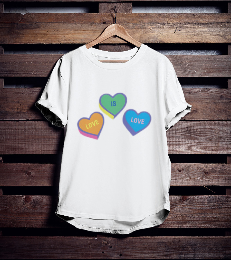 Love Is Love Colorful Hearts T-Shirt