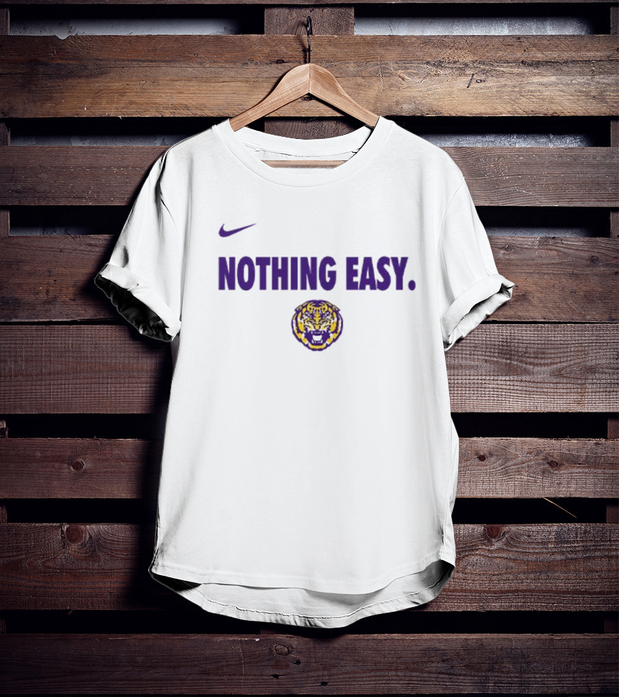 Nike LSU Tigers Nothing Easy Tiger Head T-Shirt