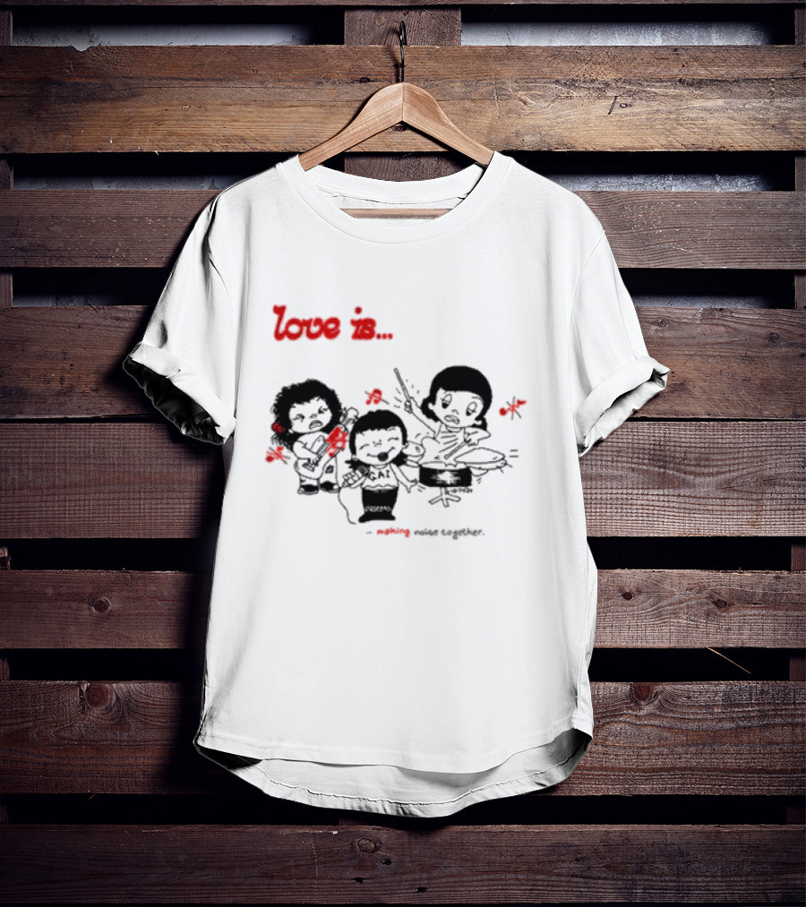 Love Is Making Noise Together Comic Style Fun T-Shirt