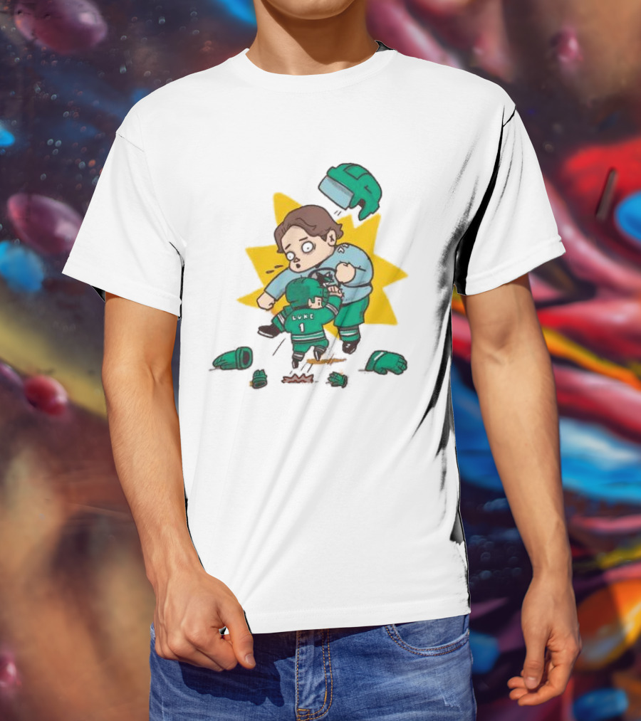 Mack Attacked Macklin Celebrini San Jose Sharks Cartoon Fight T-Shirt