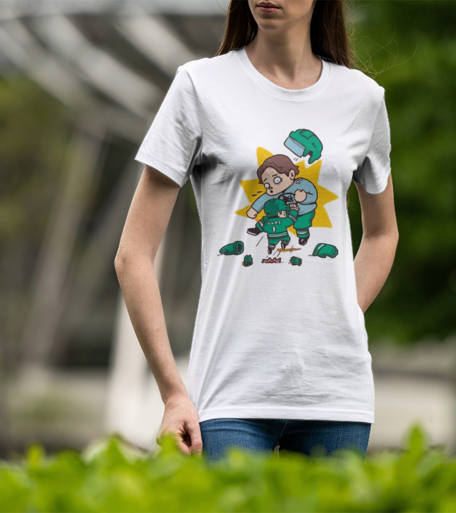 Mack Attacked Macklin Celebrini San Jose Sharks Cartoon Fight T-Shirt