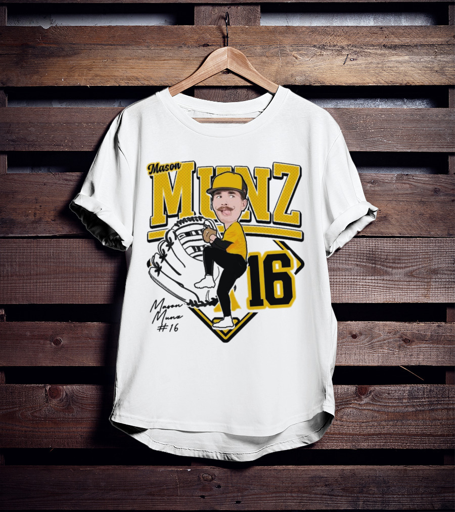 Mason Munz Baseball 2025 Player 16 Caricature T-Shirt