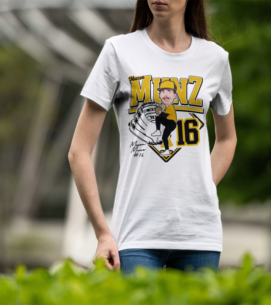 Mason Munz Baseball 2025 Player 16 Caricature T-Shirt