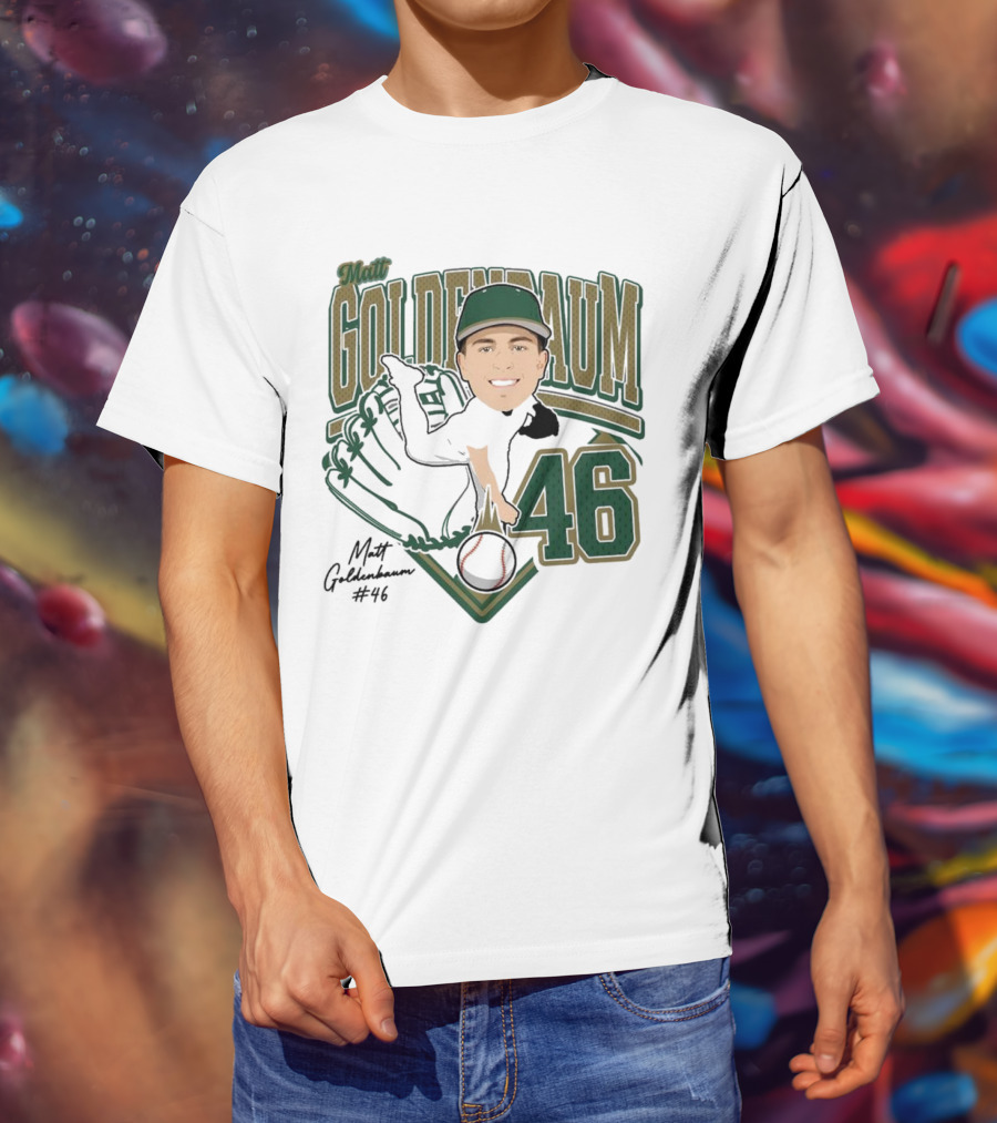 Matt Goldenbaum 46 Baseball Glove Illustration 2025 T-Shirt